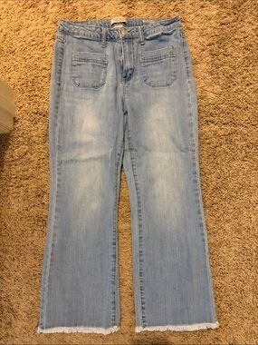 Judy Blue Light Blue Cropped-Flare Leg Jeans